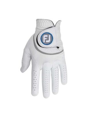 FootJoy Men's HyperFLX White Golf Glove with white background