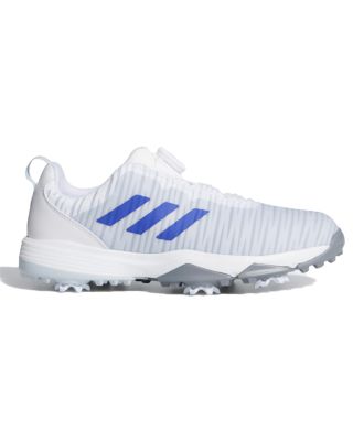 Adidas Junior's Codechaos Boa Md Spiked Golf Shoes - White/Grey/Blue