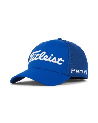 Titleist Men's Tour Sports Mesh Fitted Cap - Royal/White