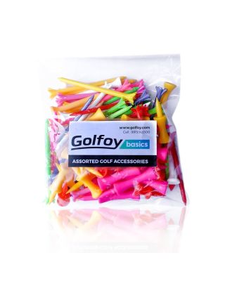 Golfoy Basics Assorted Mixed Plastic Tees (pack of 100 tees) 