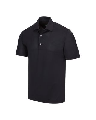 Greg Norman Men's ML75 Lab Tide Black Polo T-shirt on a white background