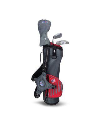 US Kids Golf Ultralight right-handed juniors golf clubs set, including 3 Clubs & carry bag