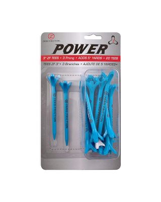Zero Friction Power 3-Prong 3 Inch Tees - (Pack of 20)